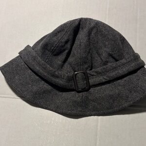 Gray Wool Blend  Bucket Hat